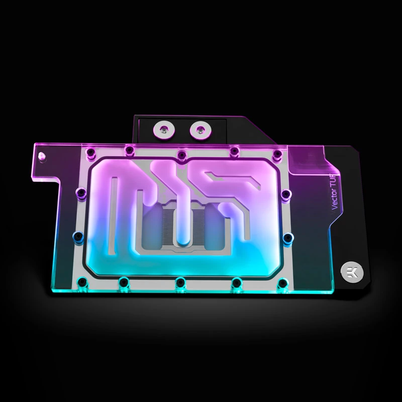 Water block EK Water Blocks akryl meď čierna nikel transparentná