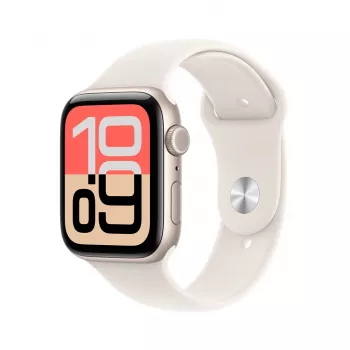 Apple Watch SE (3. generácia) SE 3 GPS + Cellular 44mm Starlight hliníkové puzdro so Starlight športovým remienkom - S/M