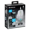 Bezdrôtová myš DEFENDER Stix GM-009 RF — optická 3200 DPI, 6 tlačidiel, obojručná, USB RF, na batérie, biela