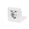 Bezpečnostná zásuvka na zapustenú montáž Digitus DA-70613 s 2 USB portmi