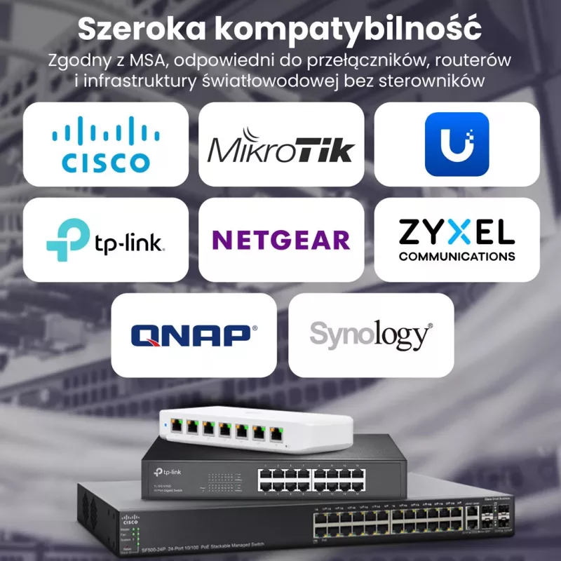 Extralink SFP28 25G 2-pack | SFP28 modul | 25Gbit/s, LC/UPC Duplex, 1310nm, 10km, Singlemode, DOM sieťový transceiver modul