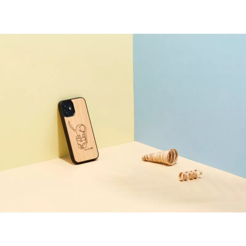 Puzdro na telefón Man and Wood pre iPhone 12 mini — potlač mačky s červenou rybou