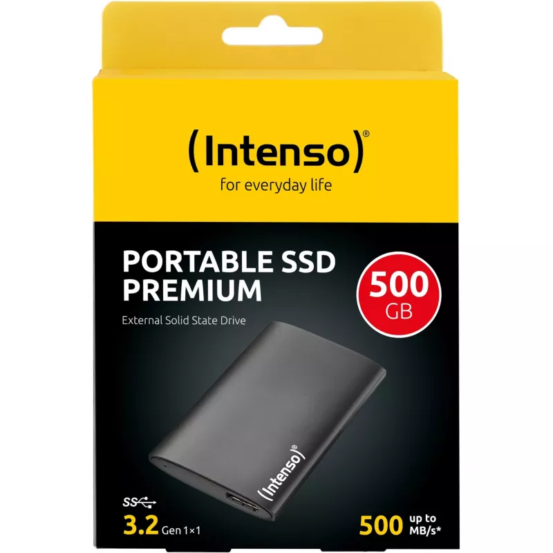 Externé SSD Premium 500 GB (čierna, USB-A 3.2 Gen 1 (5 Gbit/s))