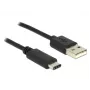 USB kábel DeLOCK 83600 USB 2.0 1 m USB C USB A čierny