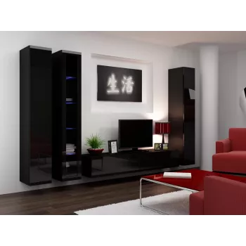 Cama TV stojan VIGO '180' 30/180/40 čierny/čierny lesklý
