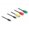 DeLOCK 4-portový USB 2.0 káblový hub USB Type-C na 3 x USB-A konektor samica + 1 x USB-C konektor samec