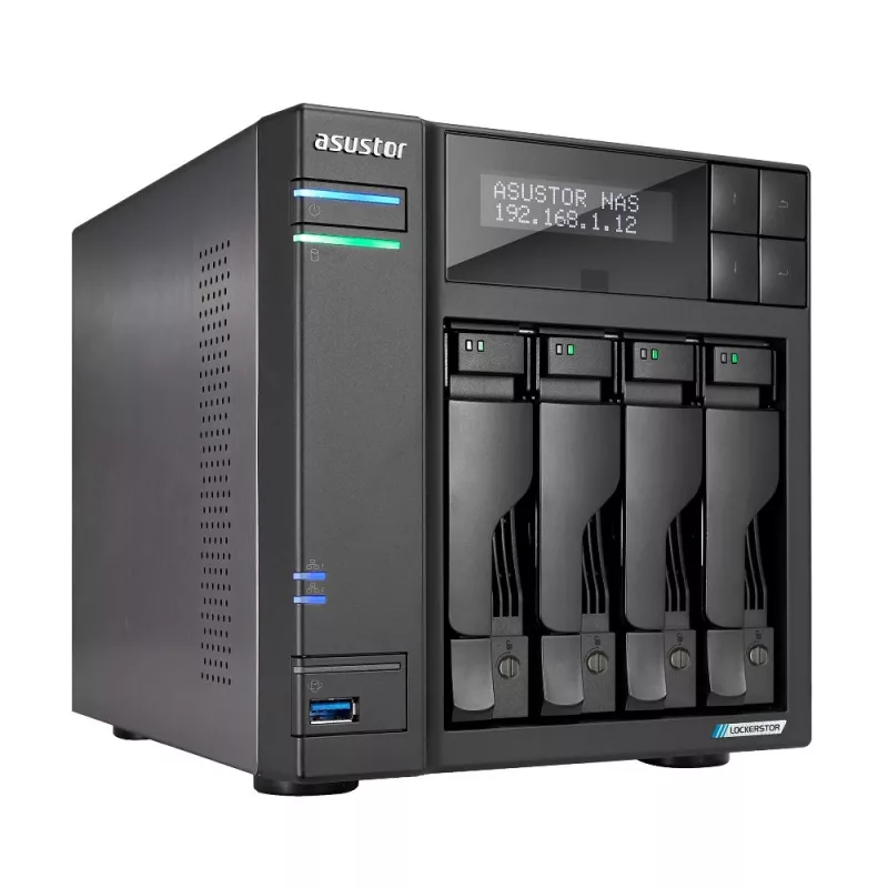 Asustor LOCKERSTOR 4 Gen2 (AS6704T) NAS desktop Intel® Celeron® N N5105 4 GB DDR4 0 TB ADM čierna