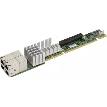 Super Micro Supermicro Prídavná karta AOC-UR-i4XT 1U Ultra Riser – Sieťový adaptér – 10Gb Ethernet x 4 – pre SuperServer 1028U-TR4T+, 6018U-TR4T+ (AOC-UR-i4XT)