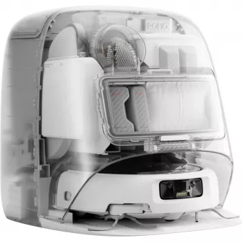 Robotický vysávač s funkciou mopovania DJI ROMO P (verzia s nádržou na vodu) — sivá/biela, 0,26 l prachu, 4 l čistej vody / 3,2 l špinavej vody, 5000 mAh batéria