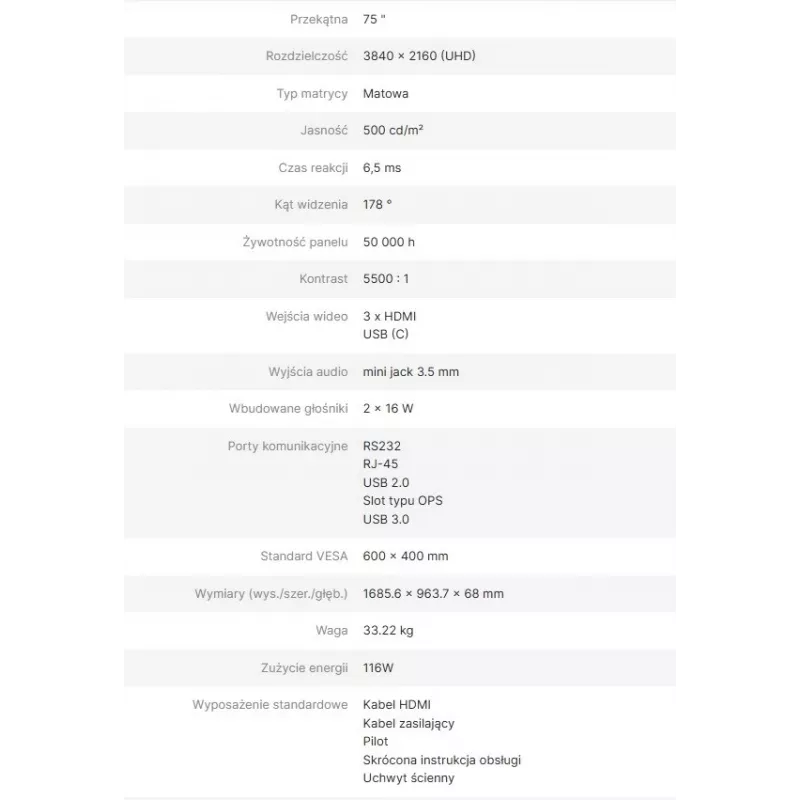 Avtek informačný monitor DS2 75