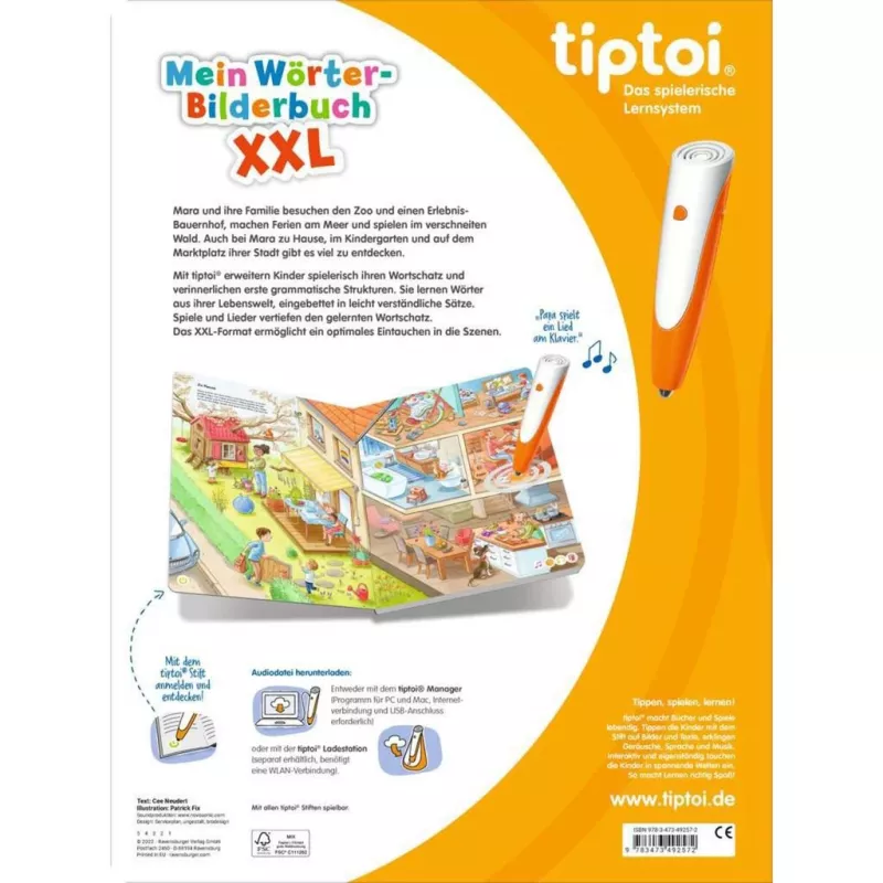 tiptoi Mein Wörterbilderbuch XXL, učebná kniha