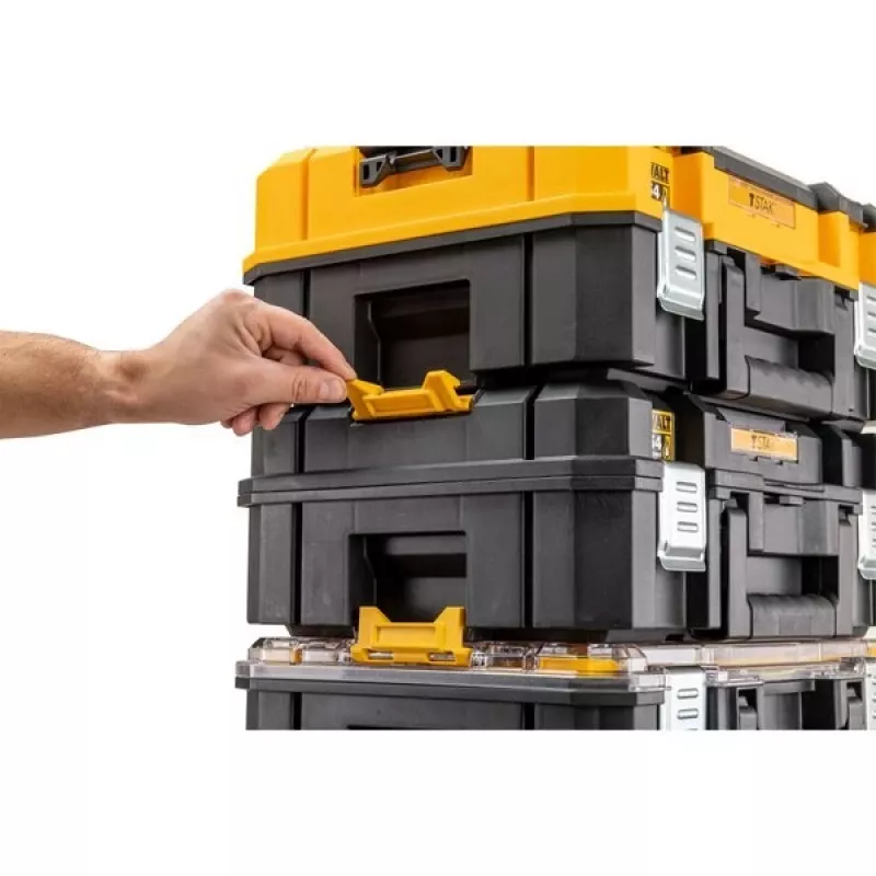 DeWalt DWST83344-1 TSTAK 2.0 box na náradie, dlhá rukoväť, čierna/žltá