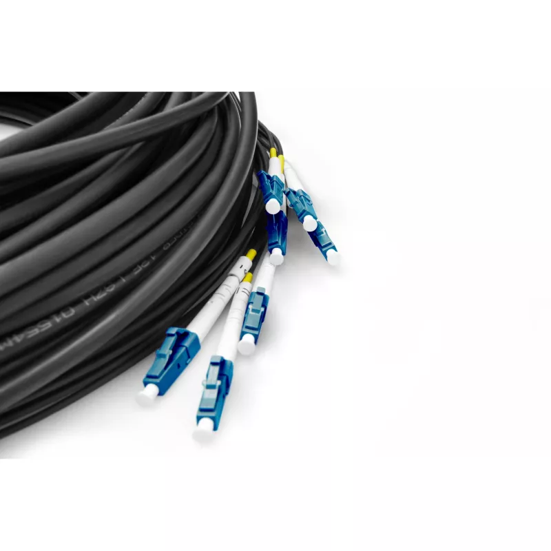 DIGITUS predkonfekcionovaný Fibre Optic Universal Breakout kábel, Singlemode OS2, 8 vlákien, LC/UPC - LC/UPC