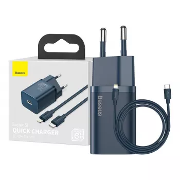 Baseus Super Si Power Charger s USB-C na Lightning kábel 20W modrá