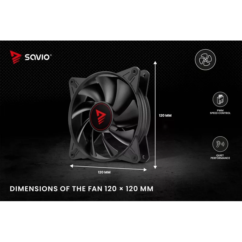 SAVIO SAVGBLADE 120mm PWM ventilátor skrine