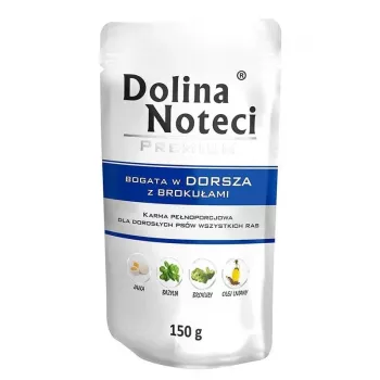 Dolina Noteci Premium bohaté na tresku s brokolicou – mokré krmivo pre psov – 150 g