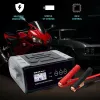 Nabíjačka batérií QOLTEC 52514 — 12V/24V, 25A, pre AGM/GEL/SLA batérie s LCD displejom