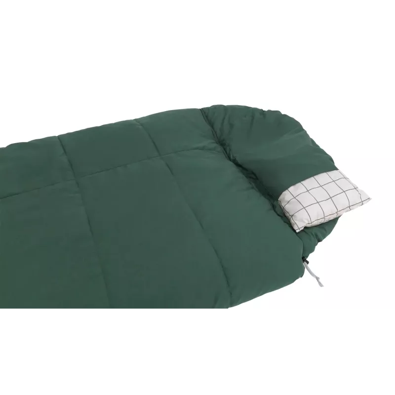 Spací vak Outwell Camper Prime polorektangulárny 900×2350 mm, max. výška používateľa 200 cm, bavlna/polyester, zelený