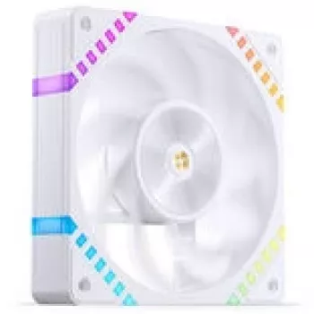 120 mm ventilátor skrine Jonsbo HF2-120 biely — Reverse Blade, PWM, ARGB