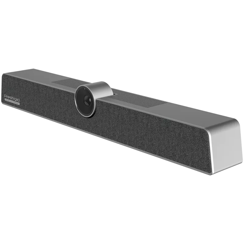 Prestigio Solutions Alpha kolaboračná lišta pre videokonferencie, UHD 12 MP, 6 mikrofónov, dosah 8 m, USB-C/AUX