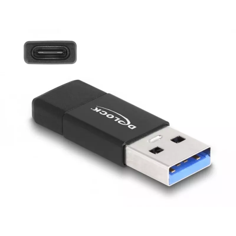 DeLOCK 60001 adaptér USB A USB C čierny