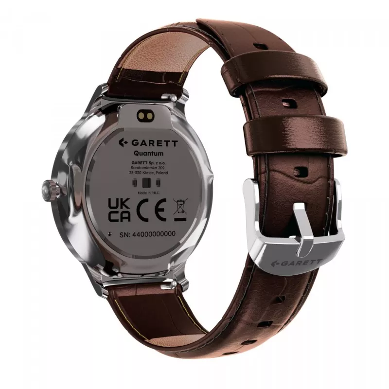Smartwatch Garett Quantum — nerezová oceľ strieborná