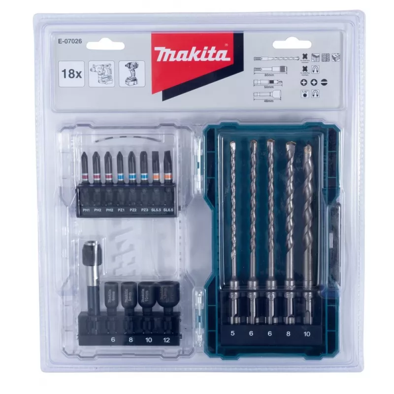 Sada bitov Makita E-07026 18 ks