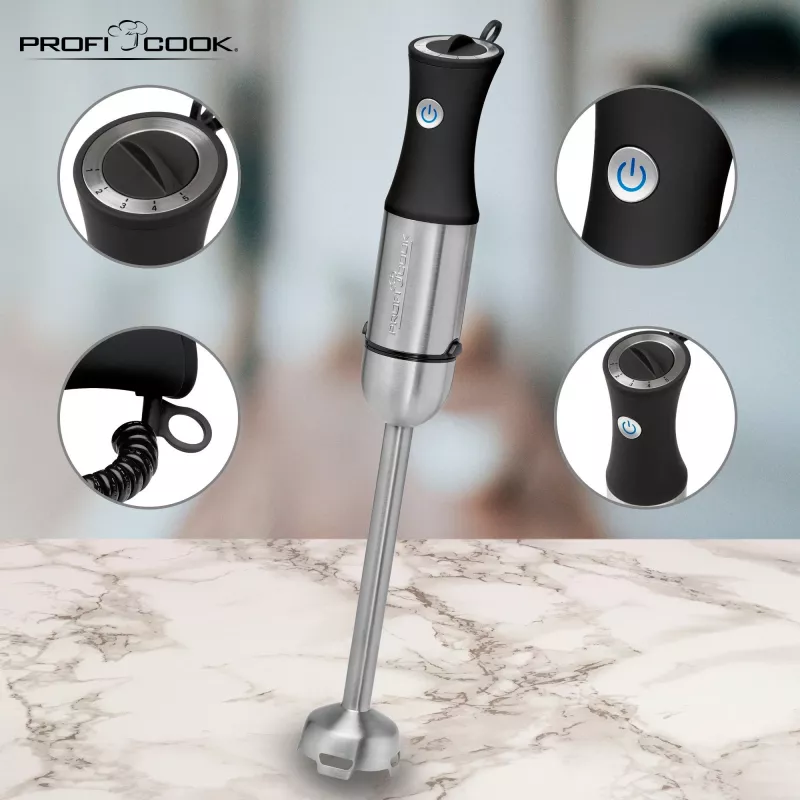 ProfiCook PC-SM 1094 mixér tyčový mixér 1000 W čierny, nerez