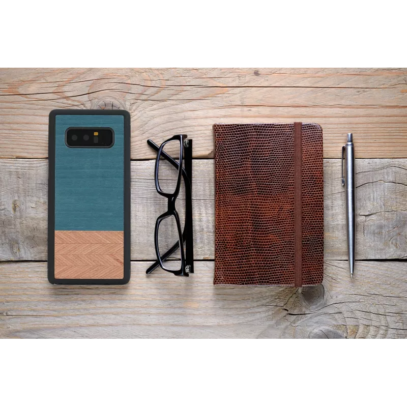 Puzdro na smartphone man and wood pre Galaxy Note 8 – Denim čierna