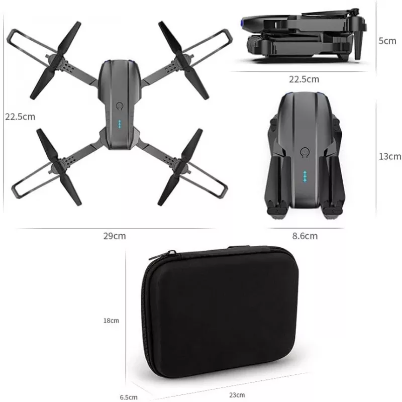 E99 Pro dron | dron + 3 batérie + transportná taška set | 1800 mAh