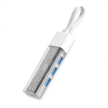 ROLINE mobilný USB 3.2 Gen 1 hub, 4-portový, Type-A+C pripojovací kábel