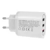 Nástenná nabíjačka MACLEAN MCE479W — 3-portová USB rýchlonabíjačka, 18W celkový výkon