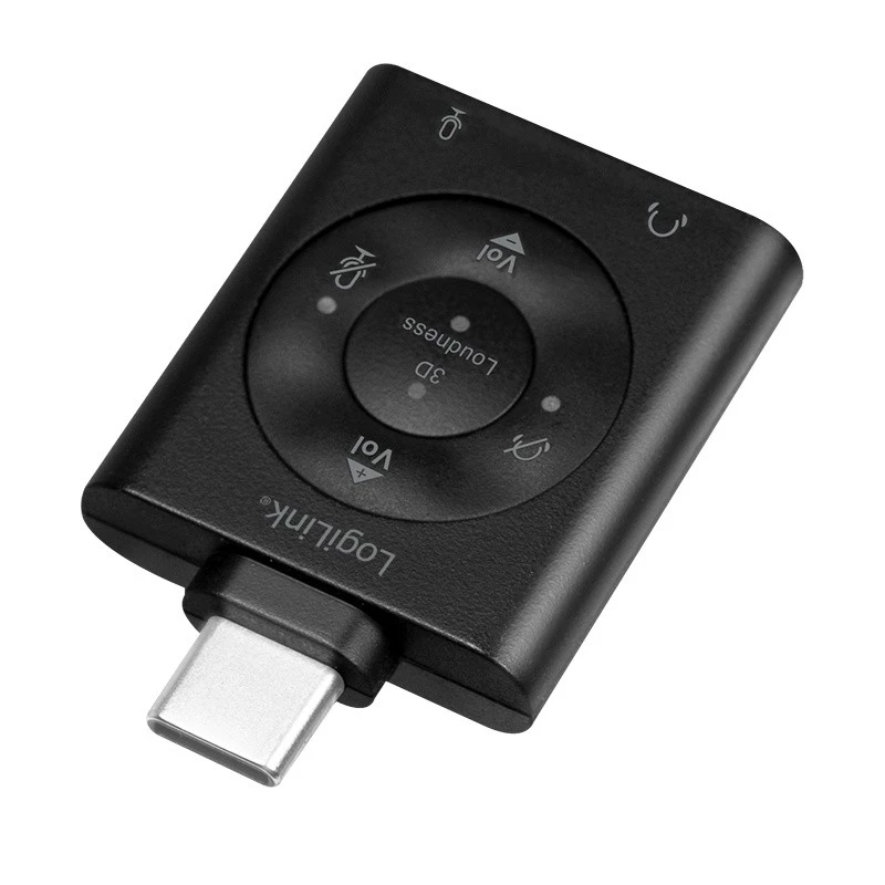 USB3.2 audio adaptér USB-C/samec na 2x 3,5-mm samica 7.1
