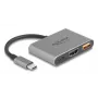 DeLOCK 61071 video kábel adaptér 0,1 m USB Type-C USB Type-C USB Type-A HDMI sivý