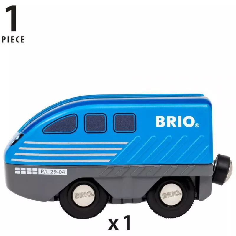 Vláčik BRIO World Pull Back Train čierny modrý 36019