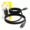 USB-C na USB-C nabíjací kábel Baseus Tungsten Gold 100W 1 m, čierny, nylon
