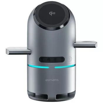 Dokovacia nabíjacia stanica ChargeBot Sound Qi2 sivá