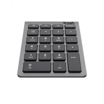 Numerický blok klávesov TRUST Xalas 22 klávesov RF Wireless nožnicové spínače pre notebook/PC, strieborná, 94 g