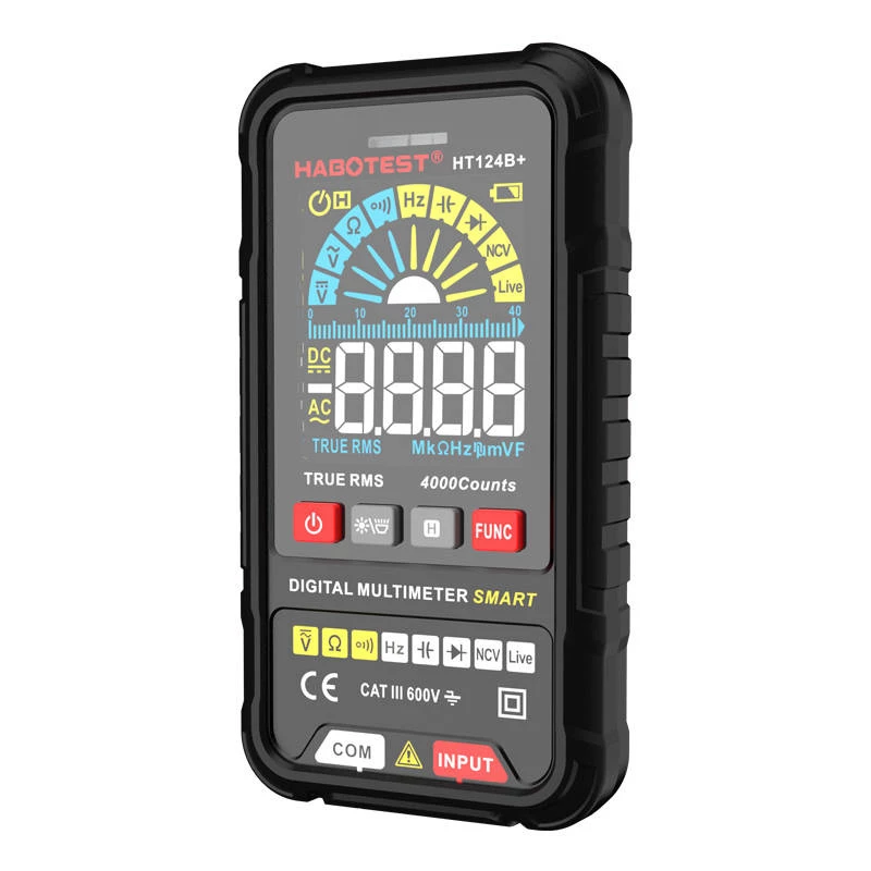 Digitálny multimeter Habotest HT124B+ — meranie AC/DC napätia a odporu