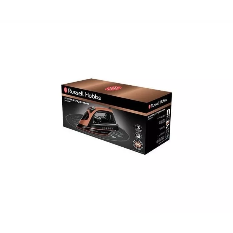 Russell Hobbs Copper Express parná a suchá žehlička 2600 W čierna, medená
