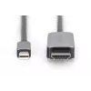 DIGITUS - adaptérový kábel - Mini DisplayPort (M) na HDMI (M) - 1,0 m - podpora 8K 60 Hz - čierny (DB-340109-010-S)