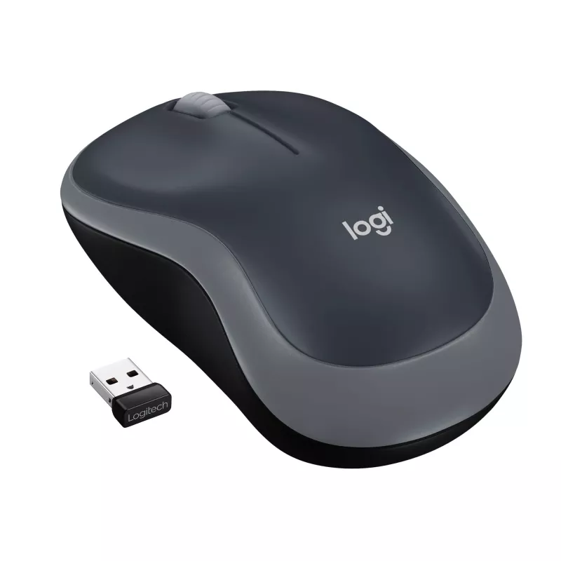 Logitech M185 bezdrôtová optická myš obojručná sivá 910-002238