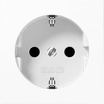 Zásuvka CEE 7/3 Jung A 1520 KI WW, biela, duroplast, 250 V, 16 A, 55×55 mm