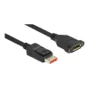 DisplayPort predlžovací kábel Panel-Mount DeLOCK 87095 8K 60 Hz 1 m
