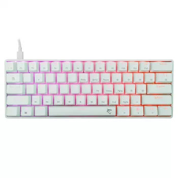 Káblová mechanická klávesnica White Shark Shinobi-2 (GK-004211) — US-layout, Red spínače, biela