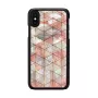 Ochranné puzdro iKins pre iPhone XS / iPhone X, kosoštvorcový vzor, čierna