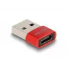 Delock - USB adaptér - USB (M) na 24 pin USB-C (W) - USB2.0 3 A - červený (60050)