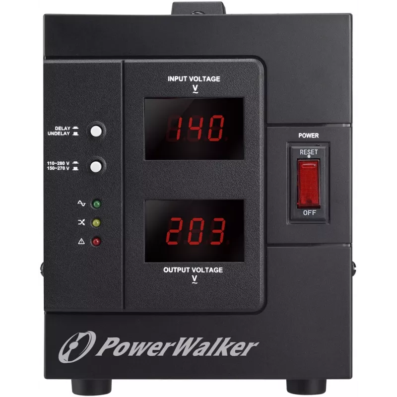 PowerWalker AVR 2000 SIV FR regulátor napätia 2 AC výstupy 110 - 280 V čierny