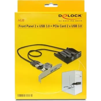 Delock predný panel 2 x USB 3.0 + PCI Express karta 2 x USB 3.0 (61893)