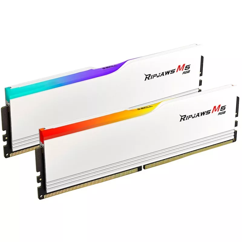 DIMM 32 GB DDR5-6000 (2x 16 GB) Dual-Kit, pamäť biela, F5-6000J3636F16GX2-RM5RW, Ripjaws M5, INTEL XMP